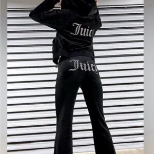 Juicy Couture NWT Black licorice velour tracksuit